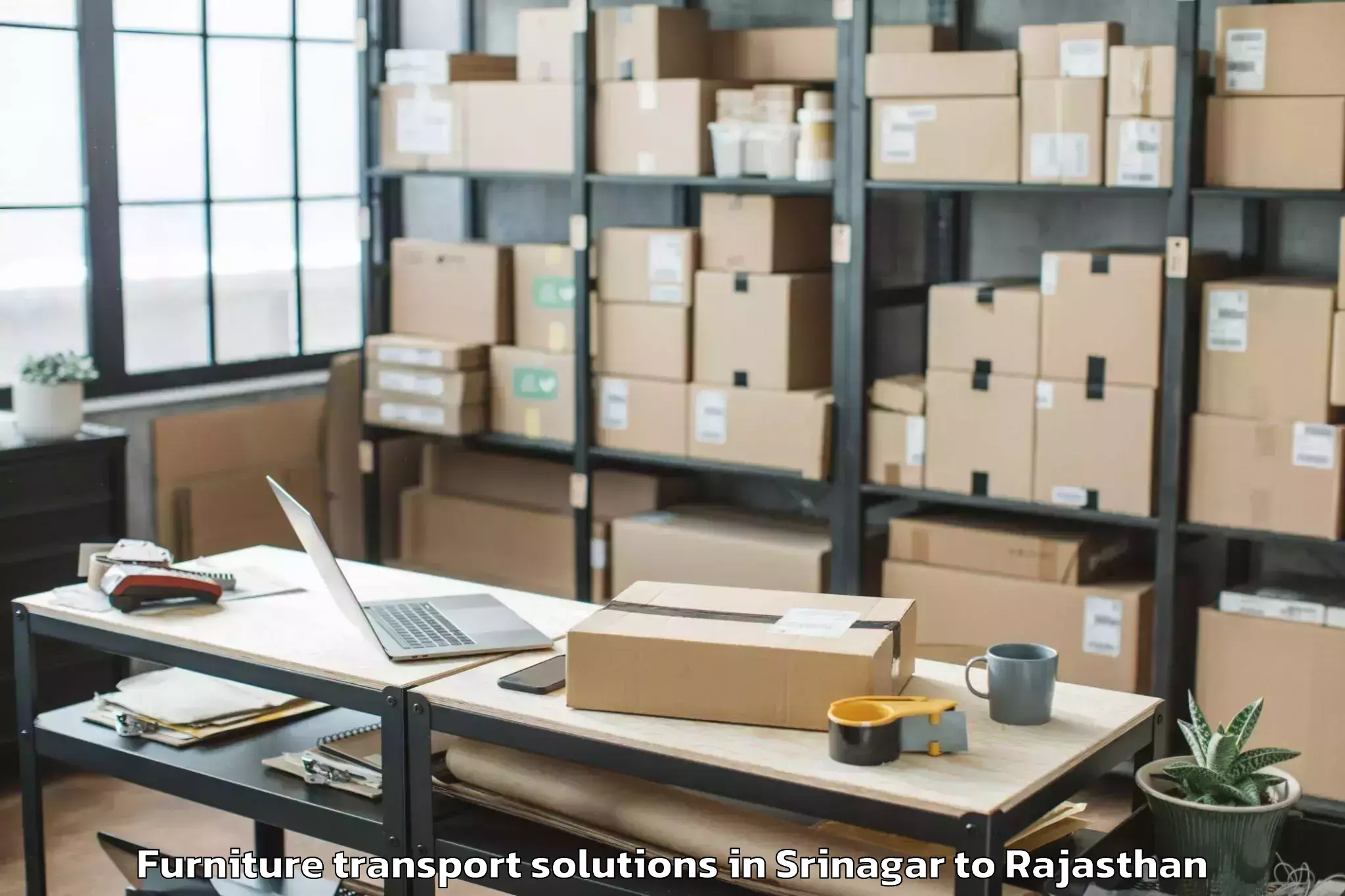 Professional Srinagar to Viratnagar Furniture Transport Solutions